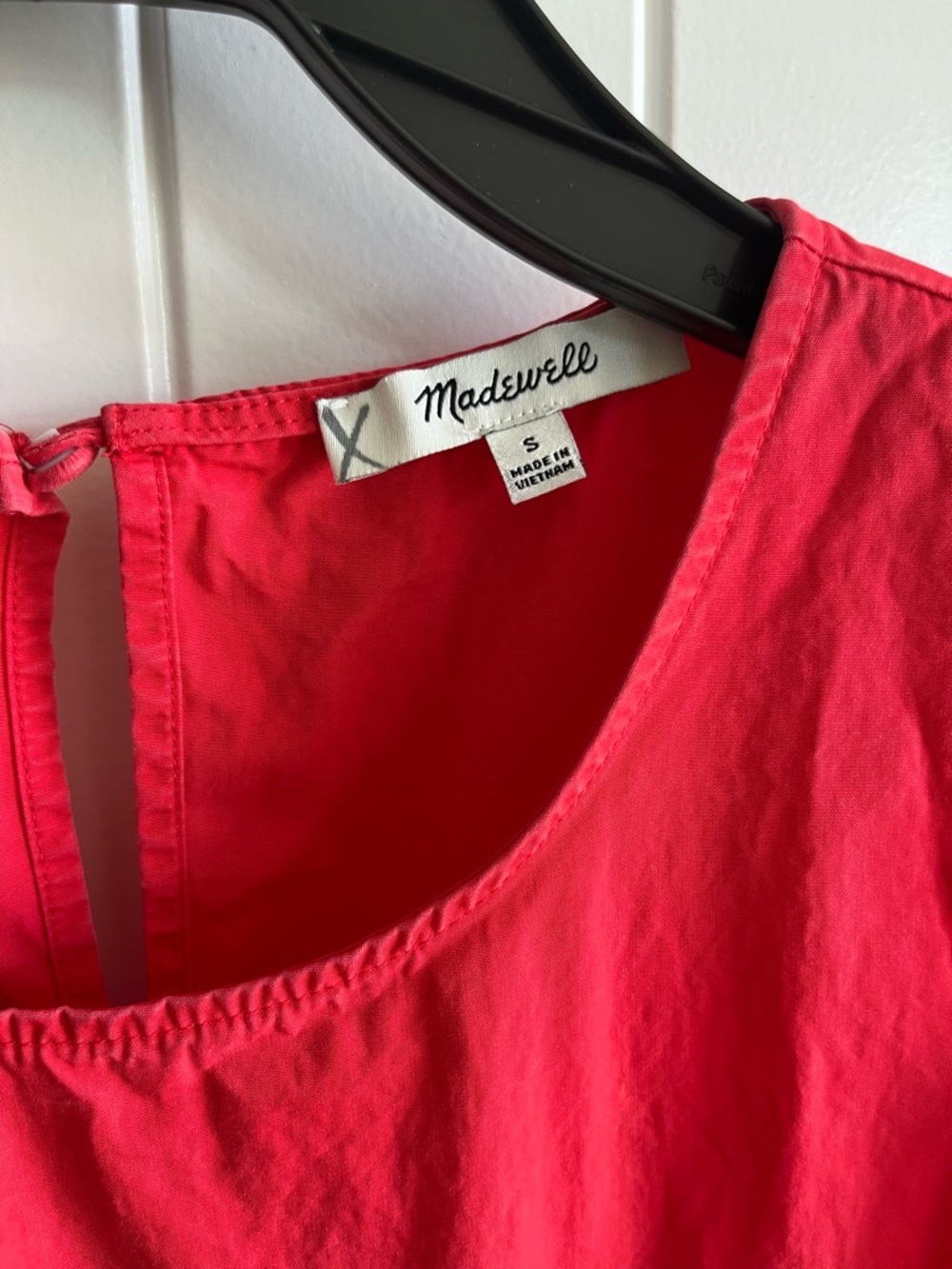 Madewell Bright Red Cattail Tiered Sleeveless Dress - Picture 3 of 5